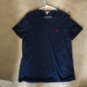 Navy Blue Short Sleeve Burberry Tee